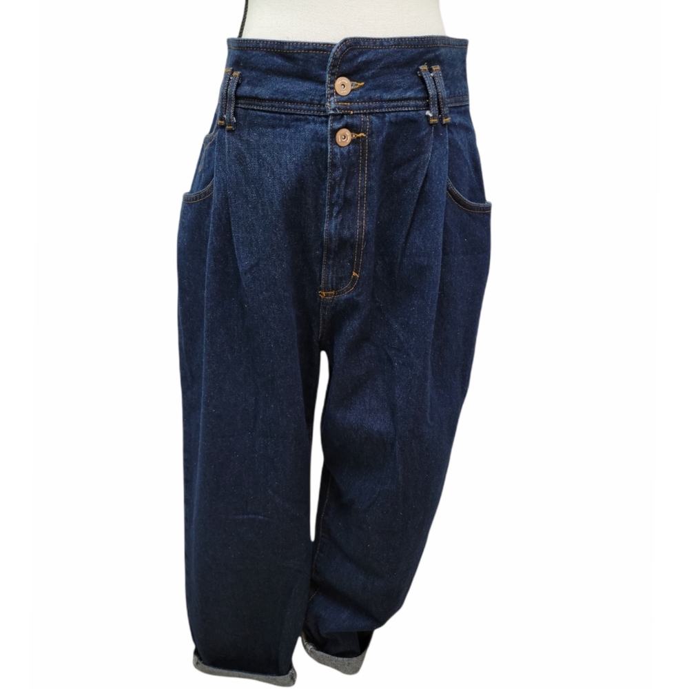 Zara High Waist Baggy Mom Jeans Size 10 - Picture 2 of 14